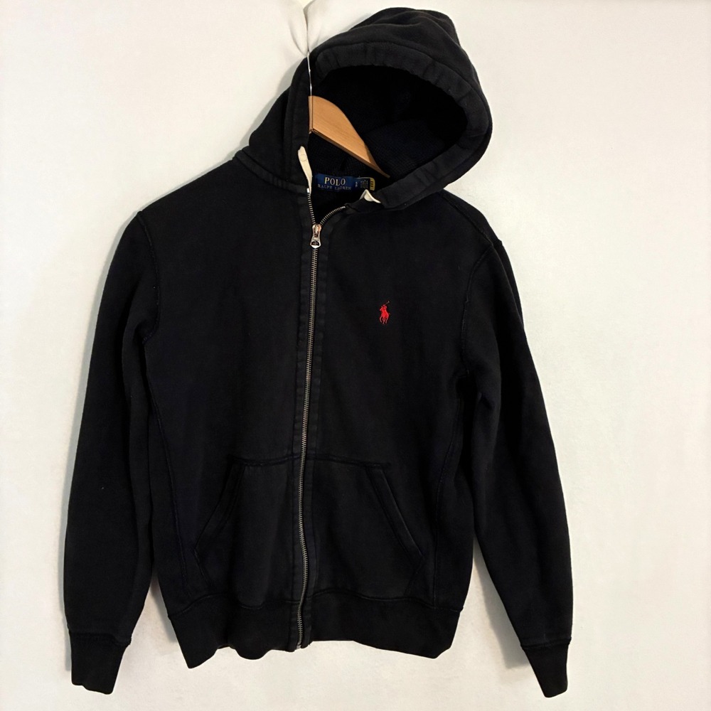 Polo Ralph Lauren Hoodie Mens Size S Full Zip Thermal Hoodie Preppy Active Ivy